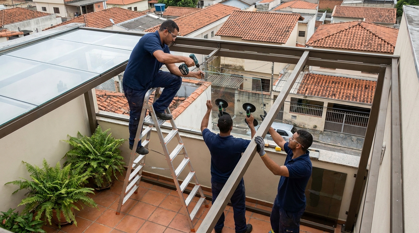 Cobertura de Vidro em São Bernardo do Campo‑SP
